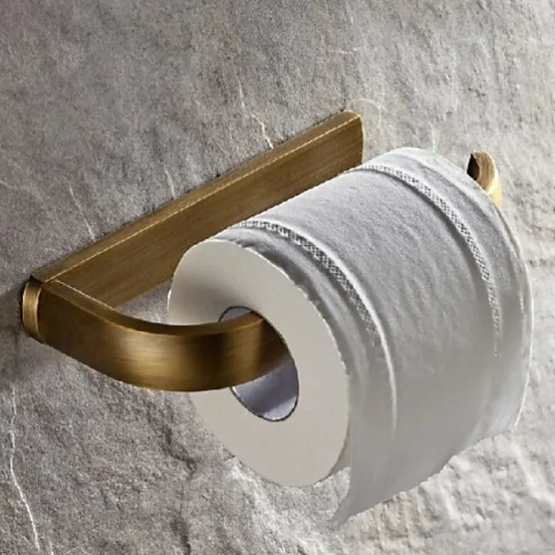Antique Brass Toilet Roll Paper Holders,Towel Ring Hangers Bath Collection Set Wall Modern Mount