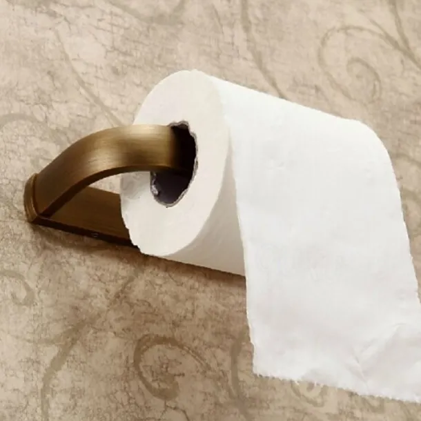 Antique Brass Toilet Roll Paper Holders,Towel Ring Hangers Bath Collection Set Wall Modern Mount