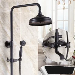 Antique Shower System Faucet Combo Set, 8