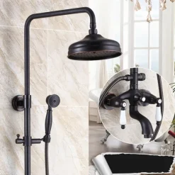 Antique Shower System Faucet Combo Set, 8