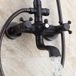 Antique Shower System Faucet Combo Set, 8