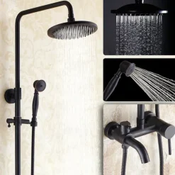 Antique Shower System Faucet Combo Set, 8