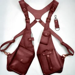 Anti-theft Harness Hidden Underarm Strap Wallet Holster Bag Faux Leather Double Shoulder Armpit Pocket Outdoors Sport Vest Accessories