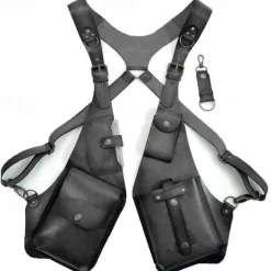 Anti-theft Harness Hidden Underarm Strap Wallet Holster Bag Faux Leather Double Shoulder Armpit Pocket Outdoors Sport Vest Accessories