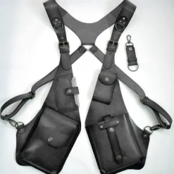 Anti-theft Harness Hidden Underarm Strap Wallet Holster Bag Faux Leather Double Shoulder Armpit Pocket Outdoors Sport Vest Accessories