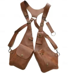 Anti-theft Harness Hidden Underarm Strap Wallet Holster Bag Faux Leather Double Shoulder Armpit Pocket Outdoors Sport Vest Accessories