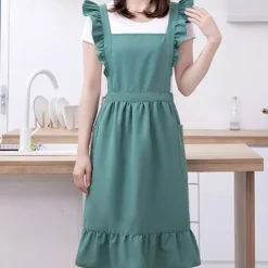 Apron, Kitchen, Household Cooking Special Double-Layer Waterproof and Oil Proof Fabric, Cute Princess Style Women's Apron