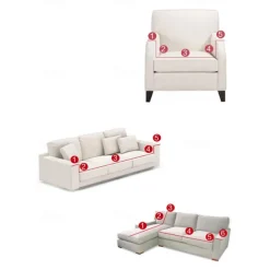 Armchair Cover Armchair Slipcover Soft Polyester Fabric Slipcover 1-Piece Form Fit Stretch Stylish Furniture Protector Microfibra Collection