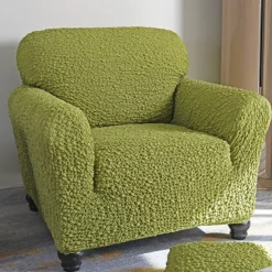 Armchair Cover Armchair Slipcover Soft Polyester Fabric Slipcover 1-Piece Form Fit Stretch Stylish Furniture Protector Microfibra Collection