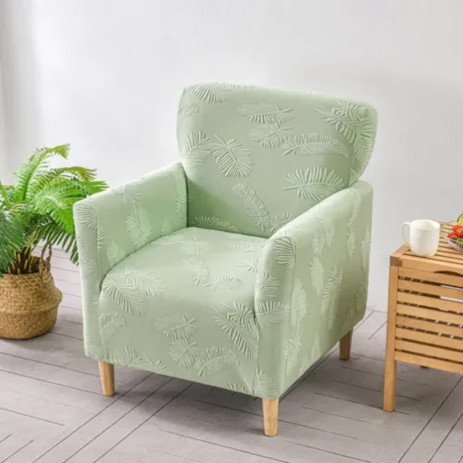 Armchair Cover Tub Chair Slipcover T-shaped Jacquard for Living Room Bedroom Office Elastic Single Sofa Covers Home Bar Counter