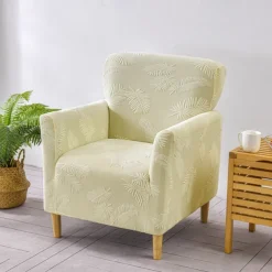 Armchair Cover Tub Chair Slipcover T-shaped Jacquard for Living Room Bedroom Office Elastic Single Sofa Covers Home Bar Counter