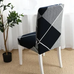 Arrival Super Fit Stretch Removable Washable Short Dining Chair Protector Cover Seat Slipcover for Hotel Dining Room Ceremony Banquet Wedding Party