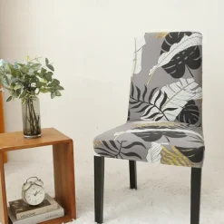Arrival Super Fit Stretch Removable Washable Short Dining Chair Protector Cover Seat Slipcover for Hotel Dining Room Ceremony Banquet Wedding Party
