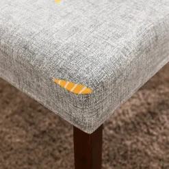 Arrival Super Fit Stretch Removable Washable Short Dining Chair Protector Cover Seat Slipcover for Hotel Dining Room Ceremony Banquet Wedding Party