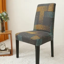 Arrival Super Fit Stretch Removable Washable Short Dining Chair Protector Cover Seat Slipcover for Hotel Dining Room Ceremony Banquet Wedding Party