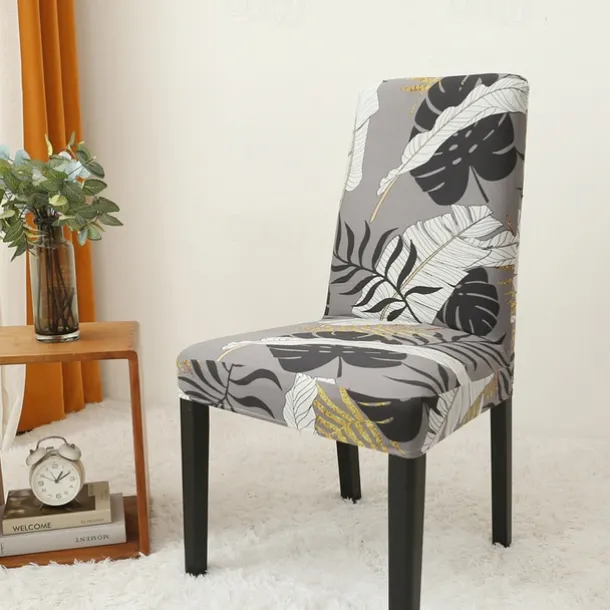Arrival Super Fit Stretch Removable Washable Short Dining Chair Protector Cover Seat Slipcover for Hotel Dining Room Ceremony Banquet Wedding Party