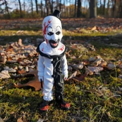 Art The Clown Figure Terrifier Statue Horror Movie Action Figures Killer Clown Bust Sculpture Terrify Merch Collectible Home Office Garden Decor