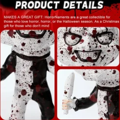 Art The Clown Figure Terrifier Statue Horror Movie Action Figures Killer Clown Bust Sculpture Terrify Merch Collectible Home Office Garden Decor