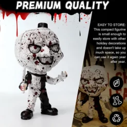 Art The Clown Figure Terrifier Statue Horror Movie Action Figures Killer Clown Bust Sculpture Terrify Merch Collectible Home Office Garden Decor