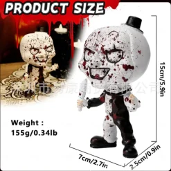 Art The Clown Figure Terrifier Statue Horror Movie Action Figures Killer Clown Bust Sculpture Terrify Merch Collectible Home Office Garden Decor