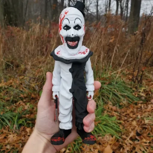 Art The Clown Figure Terrifier Statue Horror Movie Action Figures Killer Clown Bust Sculpture Terrify Merch Collectible Home Office Garden Decor