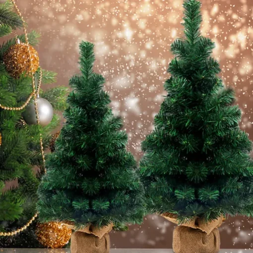 Artificial Christmas Tree, Green Christmas Tree Table Decorations for Indoor Furniture, Office, Cabinets, Fireplaces, Christmas Parties