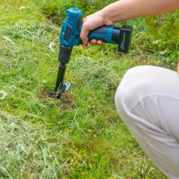 Auger Drill Bit Garden Spiral Hole Drill,Easy Planter Bulb & Bedding Plant Augers -Earth Auger Bit Post Or Umbrella Hole Digger For 3/8" Hex Drive Drill