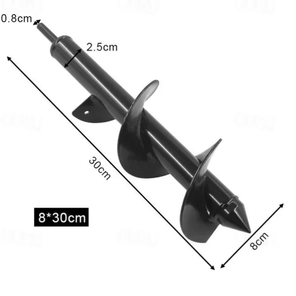 Auger Drill Bit Garden Spiral Hole Drill,Easy Planter Bulb & Bedding Plant Augers -Earth Auger Bit Post Or Umbrella Hole Digger For 3/8" Hex Drive Drill