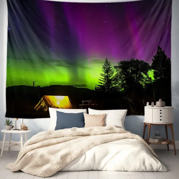 Aurora Northern Lights Hanging Tapestry Wall Art Large Tapestry Mural Decor Photograph Backdrop Blanket Curtain Home Bedroom Living Room Decoration