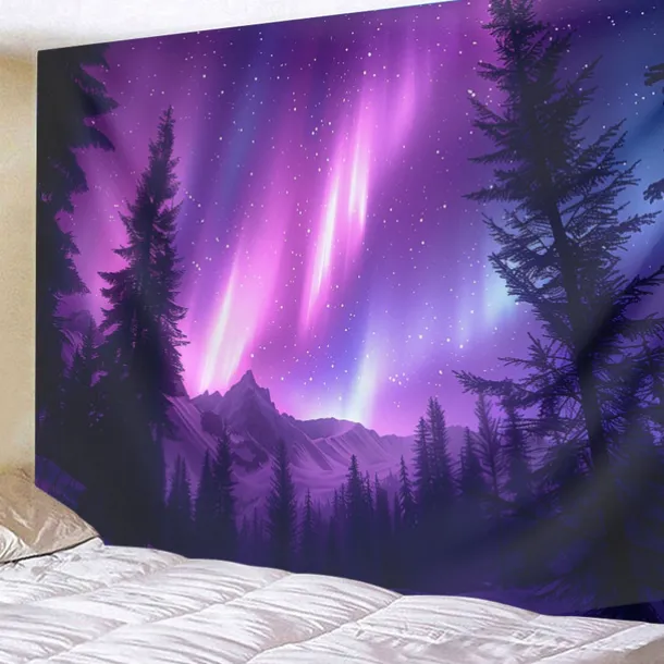 Aurora Northern Lights Hanging Tapestry Wall Art Large Tapestry Mural Decor Photograph Backdrop Blanket Curtain Home Bedroom Living Room Decoration