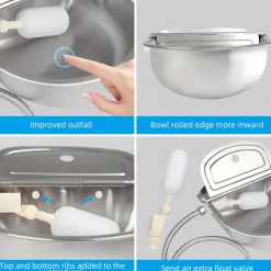 Automatic Pet Water Fountain - 304 Stainless Steel, Large Capacity Dispenser for Dogs, Outdoor Trough for Livestock, Chicken, Cow, Horse