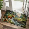 Autumn Quilt Forest Deer Doormat Kitchen Mat Floor Mat Non-Slip Area Rug Oil Proof Rug Indoor Outdoor Mat Bedroom Decor Bathroom Mat Entrance Rug