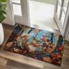 Autumn Quilt Forest Squirrel Doormat Kitchen Mat Floor Mat Non-Slip Area Rug Oil Proof Rug Indoor Outdoor Mat Bedroom Decor Bathroom Mat Entrance Rug