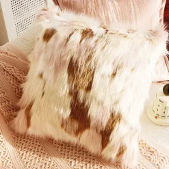 Autumn Winter Red Textured Decorative Toss Pillows Cover 1PC Exotic Soft Square Couch Cushion Case Pillowcase for Bedroom Livingroom Sofa Chair