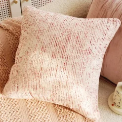 Autumn Winter Red Textured Decorative Toss Pillows Cover 1PC Exotic Soft Square Couch Cushion Case Pillowcase for Bedroom Livingroom Sofa Chair