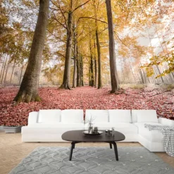 Autumn Yellow Forest Scenery Hanging tapestry mural art large-scale tapestry mural decoration photos background carpet curtains home bedroom living room decoration