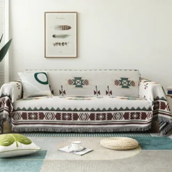 Aztec Sofa Cover Sofa Blanket Geometric Print Couch Cover Couch Protector Sofa Throw Cover Washable for Armchair/Loveseat/3 Seater/4 Seater/L Shape Sofa