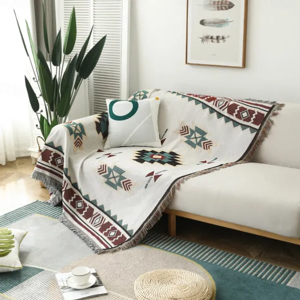 Aztec Sofa Cover Sofa Blanket Geometric Print Couch Cover Couch Protector Sofa Throw Cover Washable for Armchair/Loveseat/3 Seater/4 Seater/L Shape Sofa