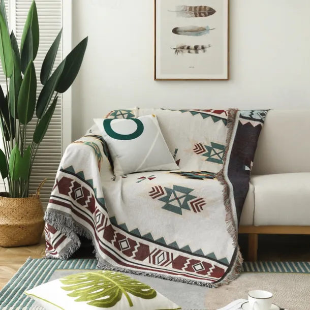 Aztec Sofa Cover Sofa Blanket Geometric Print Couch Cover Couch Protector Sofa Throw Cover Washable for Armchair/Loveseat/3 Seater/4 Seater/L Shape Sofa