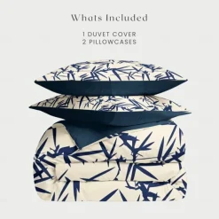 Bamboo Duvet Cover Full Size Bedding Set Bed Sets Quilt Cover Soft Lightweight Comforter Cover with 2 Pillowcases for Summer Spring