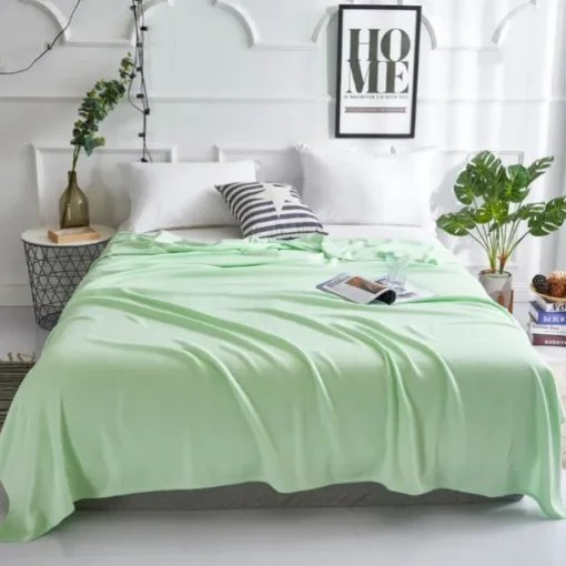 Bamboo Fiber Cooling Blanket Soft Bed Sofa Cover Smooth Bedroom Air Conditioning Blanket Summer Cool Breathing Blanket