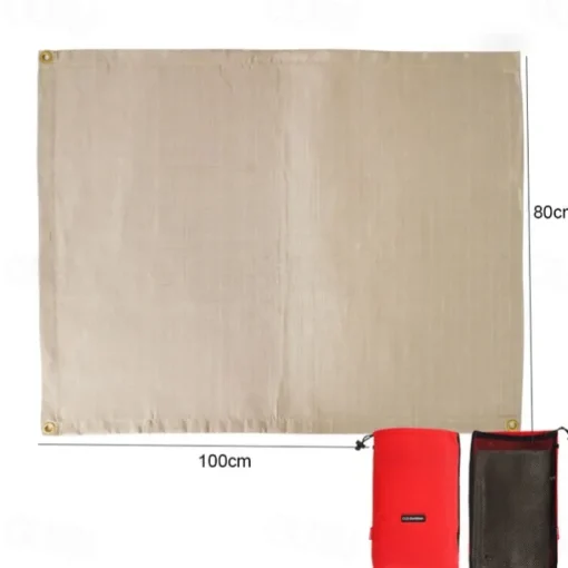 Barbecue Fire Blanket Camping Fireproof Cloth Fire Pit Mat Picnic BBQ Pad High Temperature Anti-Scald Flame Retardant Rug