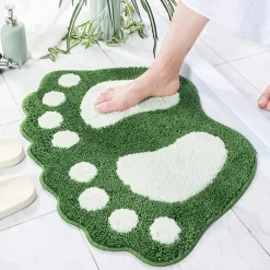 Bath Mat Non-slip Bathroom Rugs Mats Water Absorbent Non-Slip Mat Used in Bathroom, Shower, Room, Etc.Soft Flocking Bath Mat Machine Washable Bath Mat Bathroom Mat