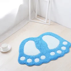 Bath Mat Non-slip Bathroom Rugs Mats Water Absorbent Non-Slip Mat Used in Bathroom, Shower, Room, Etc.Soft Flocking Bath Mat Machine Washable Bath Mat Bathroom Mat