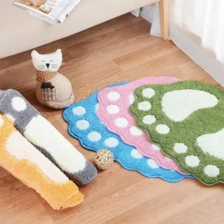 Bath Mat Non-slip Bathroom Rugs Mats Water Absorbent Non-Slip Mat Used in Bathroom, Shower, Room, Etc.Soft Flocking Bath Mat Machine Washable Bath Mat Bathroom Mat