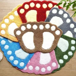 Bath Mat Non-slip Bathroom Rugs Mats Water Absorbent Non-Slip Mat Used in Bathroom, Shower, Room, Etc.Soft Flocking Bath Mat Machine Washable Bath Mat Bathroom Mat