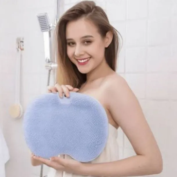 Bath Mat Non-slip Remove Dead Skin Lazy People Rub Back Artifact Silicone Shower Foot Scrubber Back Brush Bathroom Massager Clean