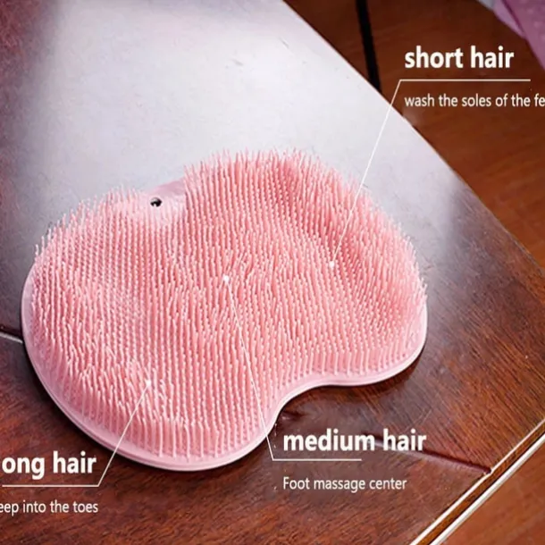Bath Mat Non-slip Remove Dead Skin Lazy People Rub Back Artifact Silicone Shower Foot Scrubber Back Brush Bathroom Massager Clean