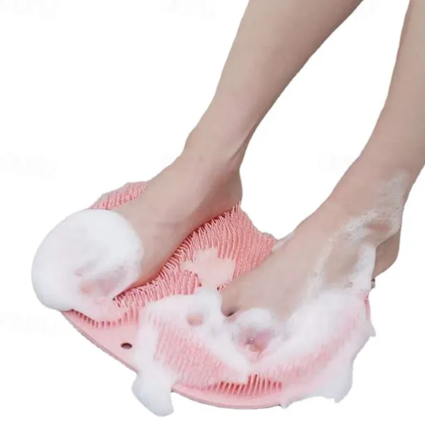 Bath Mat Non-slip Remove Dead Skin Lazy People Rub Back Artifact Silicone Shower Foot Scrubber Back Brush Bathroom Massager Clean