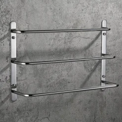 Bath Towel Bars, 3-Tiers Ladder Towel Rails Wall Mounted, Towel Bar Multifunction Contemporary Stainless Steel Bathroom Wall Mounted